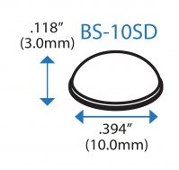 Clear Bumper - 10mm Dia. x 3mm H. (BS-10SD)