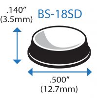 Clear Bumper - 12.7mm Dia. x 3.5mm H. (BS-18SD)