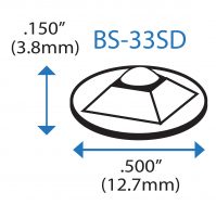Clear Bumper - 12.7mm Dia. x 3.8mm H. (BS-33SD)