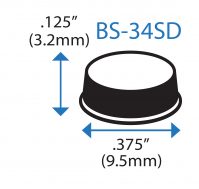 Clear Bumper - 9.5mm Dia. x 3.2mm H. (BS-34SD)