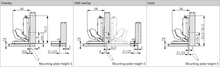 Tiomos Soft-Close Hinge, Mirror 125°
